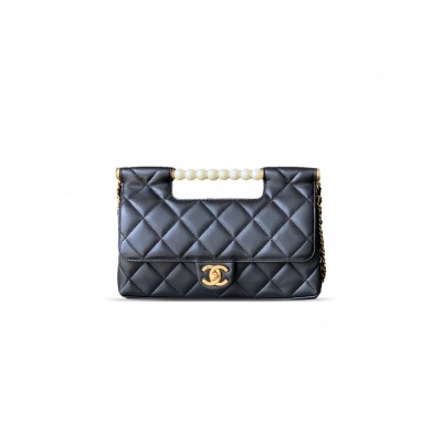 CHANEL MASTER PEARL HANDLE EVENING CHAIN BAG AS5412 (25*17.5*7cm)
